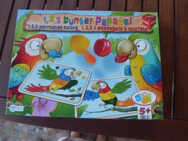 1,2,3 Színes papagáj - színkereső társasjáték 5 év feletti gyerekeknek