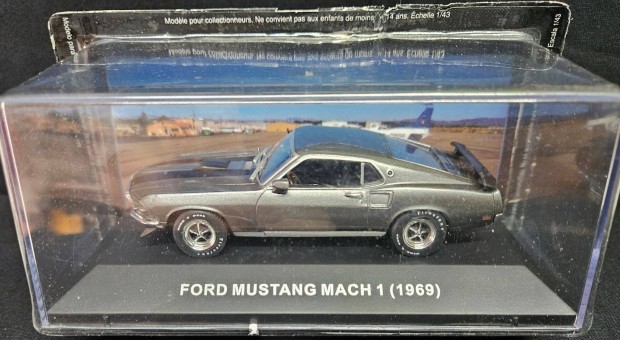 1:43 1/43 Ford Mustang Mach 1 - 1969 szrkemetl - Altaya