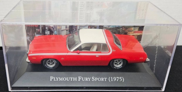 1:43 1/43 Plymouth Fury Sport - 1975 piros/fehr