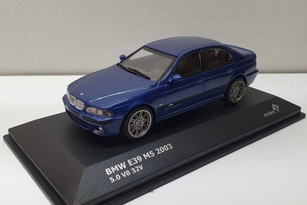1:43 BMW M5 E39 5.0 V8 32V - 2003 kék - Solido