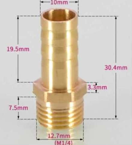 1/4"-os Rz Cscsatlakoz 10mm  (4386)