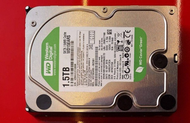 1,5 TB SATA HDD WD Western Digital green 3.5" winchester