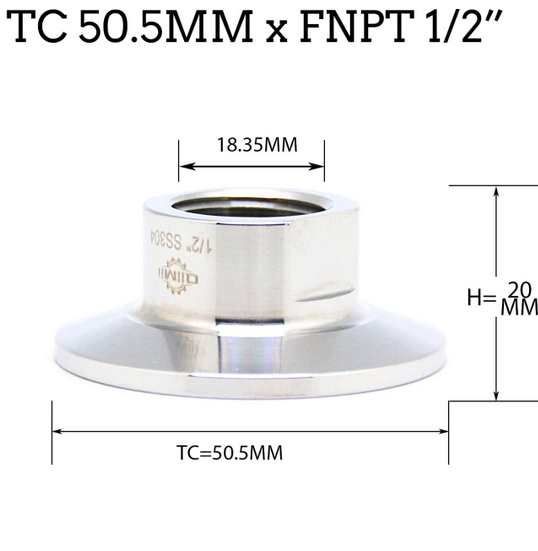 1,5"-os tri-Clamp talakt 1/2"-os bels menet (3820)