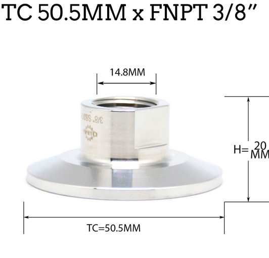 1,5"-os tri-Clamp talakt 3/8"-os bels menet (3821)