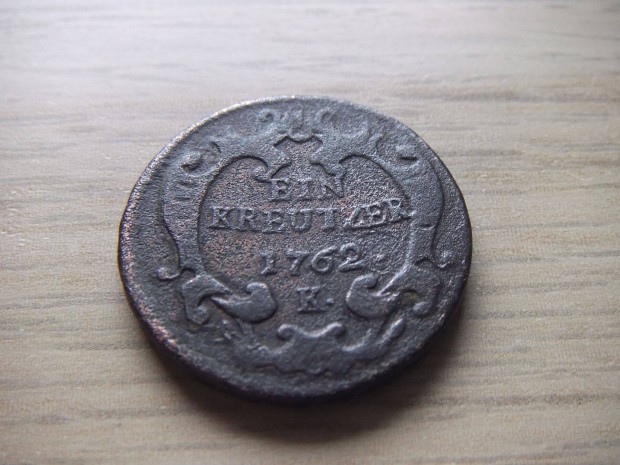 1 Krajcr 1762 ( K ) Ausztria a kpen lthat llapotban