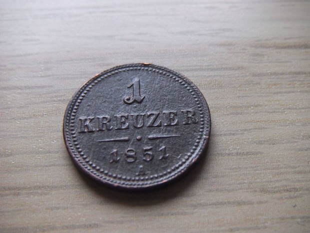 1 Krajcr 1851 ( A ) Ausztria a kpen lthat llapotban