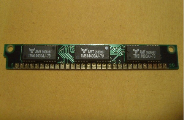 1 MB SIMM RAM, 30 pin, vintage desktop memria, tesztelt