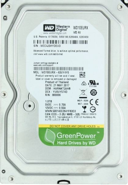 1 TB 3.5" SATA HDD Western Digital