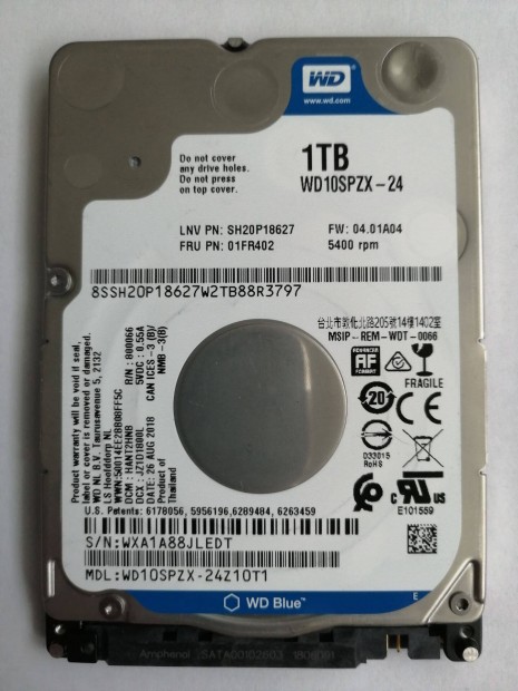 1 TB WD merevlemez