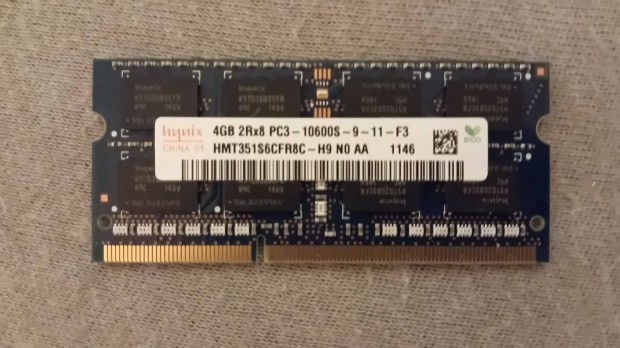 1 db 4 GB Hynix 1333 MHz DDR3 RAM