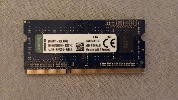 1 db 4 GB Kingston DDR3L 1600 MHz RAM