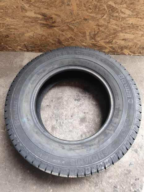 1 db BARUM snovanis 2 215 75 16 C T�LI gumi 7 mm 75% 1011