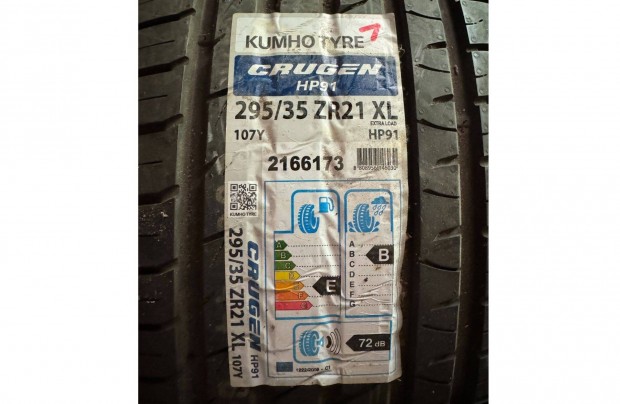 1 db Új Kumho Crugen HP91 XL 295/35 R21 107Y Gumiabroncs Autó Gumi