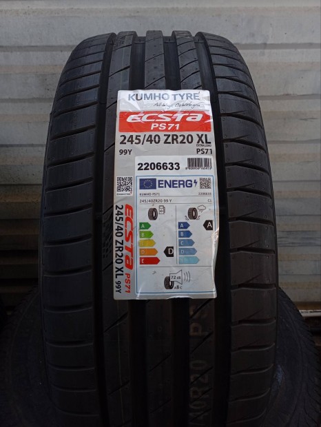 1 db új Kumho Ecsta PS71 245/40 R19 98Y XL nyárigumi