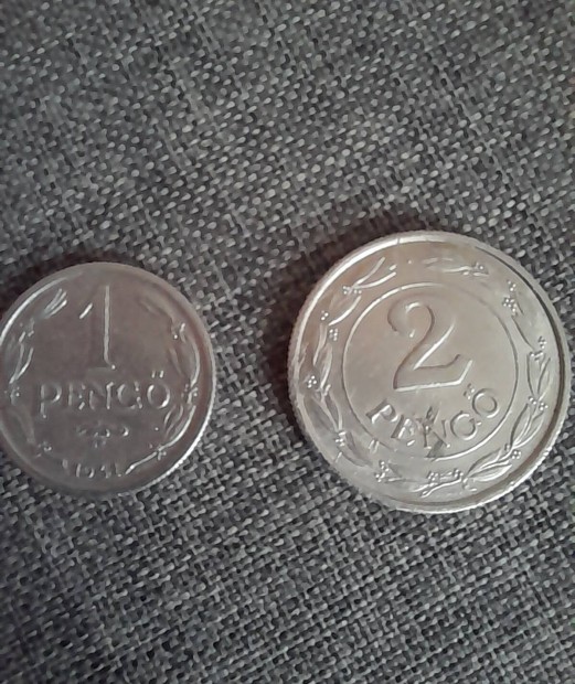 1 és 2 pengő egyben eladó