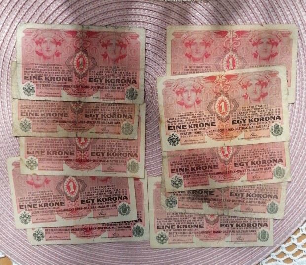 1 korona papr pnz 1918