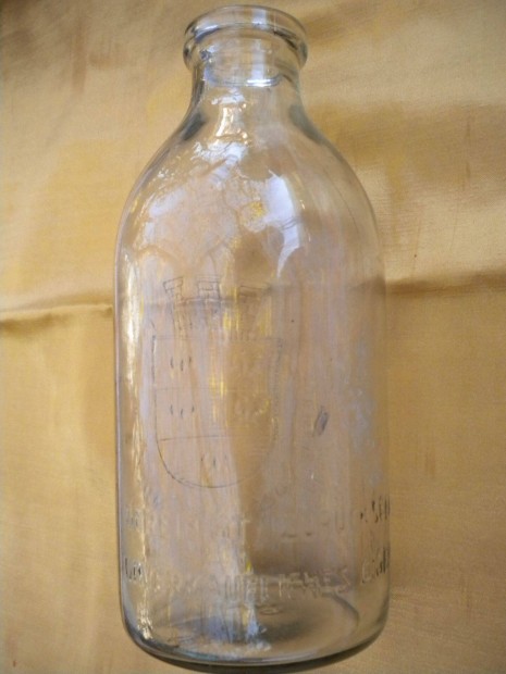 1 literes c�meres antik 1939-b�l val� osztr�k tejes �veg