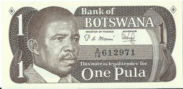 1 pula Botswana 1983 UNC bankjegy