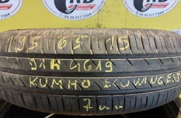 1db 195/65 r15 Kumho Eco Winges 31 nyári 2019 7 mm 10000 Ft