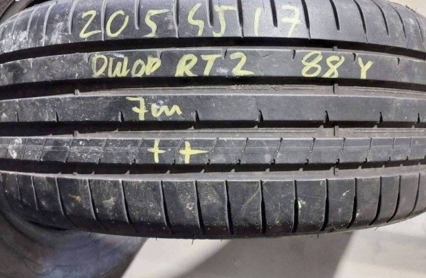 1db 205/45 r17 Dunlop RT 2 nyári 2017 7mm 13500 Ft