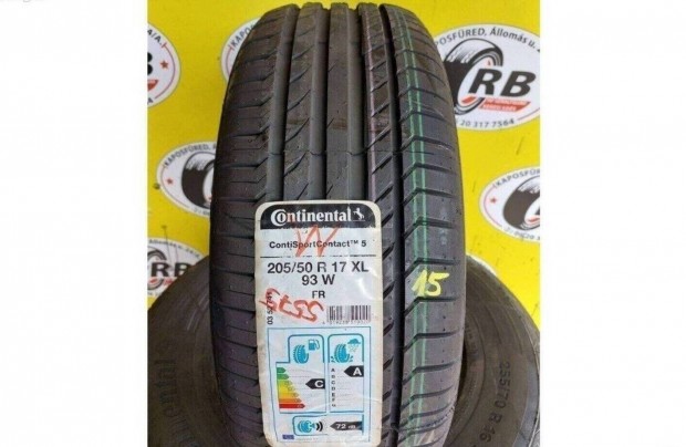 1db 205/50 r17 j Continental Contisportcontact 5 nyri 2015 17000ft