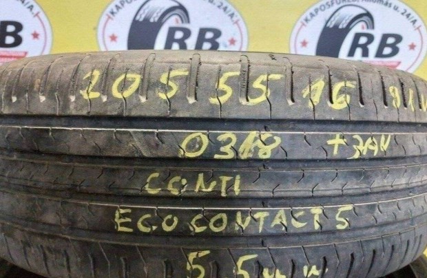 1db 205/55 r16 Continental Eco Contact 5 nyári 2018 5,5mm 10000 Ft
