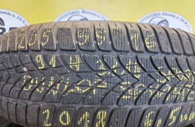 1db 205/55 r16 Dunlop SP Winter Sport 4D téli 2018 6,5mm 10000 Ft