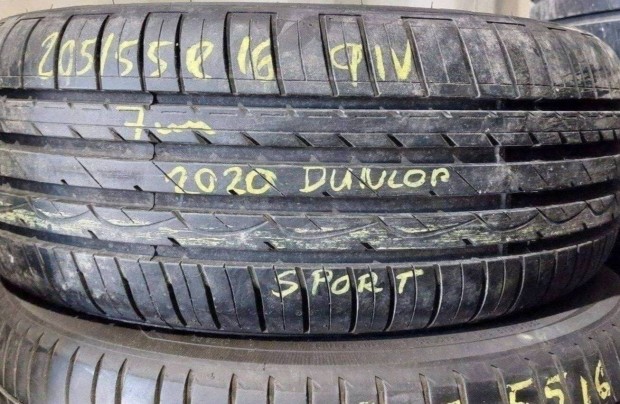 1db 205/55 r16 Dunlop nyári 2020 7mm 15000 Ft