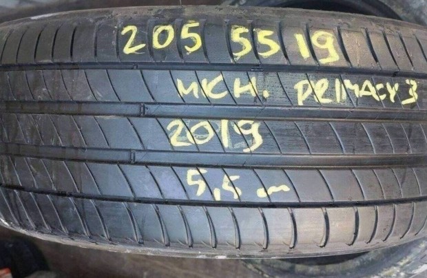 1db 205/55 r19 Michelin Primacy 3 nyári 2019 5,5mm 20000 Ft