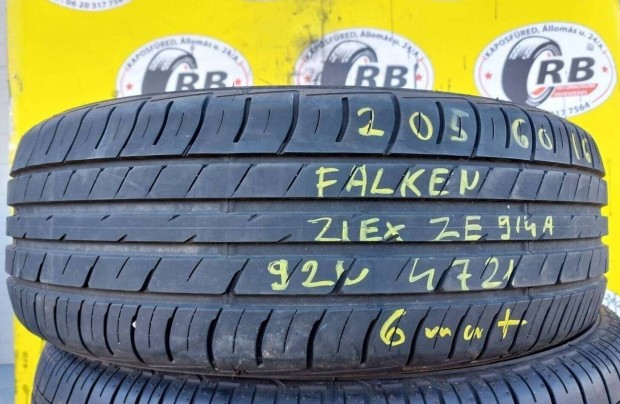 1db 205/60 r16 Falken nyári 2021 6mm 20000 Ft