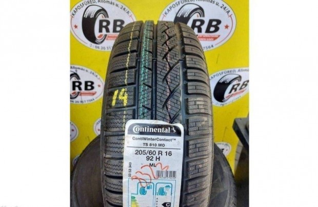 1db 205/60 r16 j Continental TS 810 MO tli 2014 10000 Ft