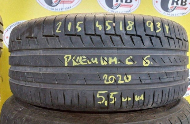 1db 215/45 r18 Continental nyri 2020 5,5mm 12000 Ft