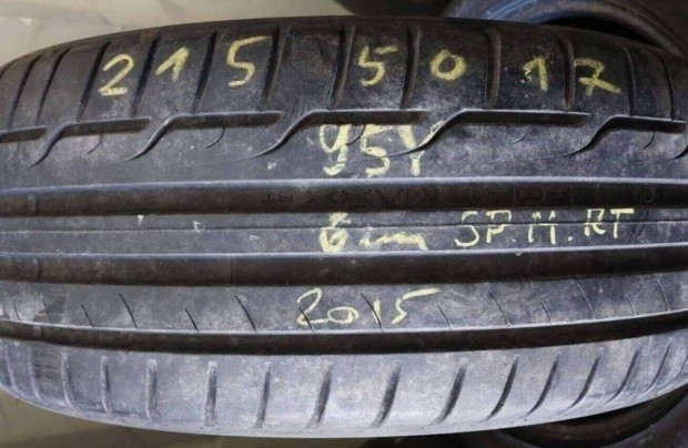 1db 215/50 r17 Dunlop Sportmax RT nyári 2015 6mm 12000 Ft