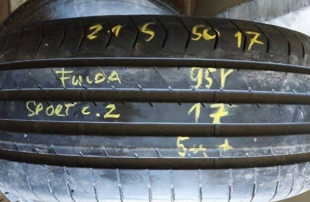 1db 215/50 r17 Fulda Sport C 2 nyári 2017 5mm 12000 Ft