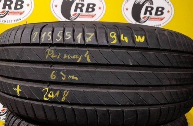 1db 215/55 r17 Michelin 2018 6.5mm 25 000 Ft