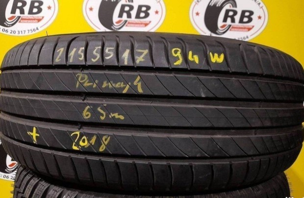 1db 215/55 r17 Michelin 2018 6.5mm 25 000 Ft