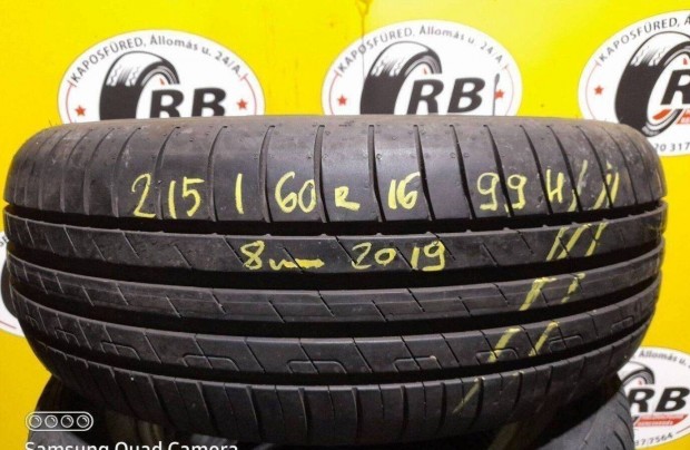 1db 215/60 r16 Goodyear nyri 2019 8mm 22500 Ft