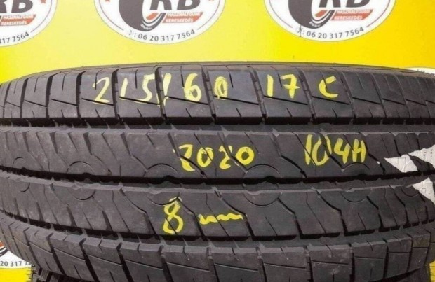 1db 215/60 r17c Semperit 2020 8mm 20000 ft