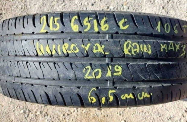 1db 215/65 r16C Uniroyal Rainmax3,,Évjarat:2019,,6.5mm 15 000 Ft
