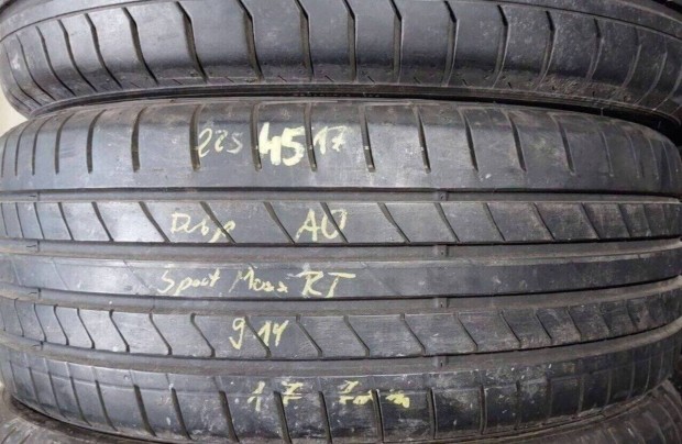 1db 225/45 r17 Dunlop Sportmaxx RT A0 nyári 2017 7mm 15000 Ft