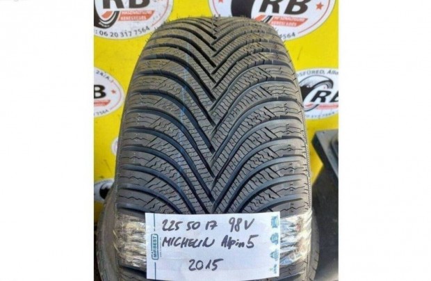 1db 225/50 r17 j Michelin Alpin5 tli 2017 14000 Ft