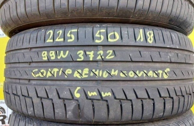 1db 225/50 r18 Continental Premiumcontact6,,Évjárat:2022,,6mm 20 000Ft