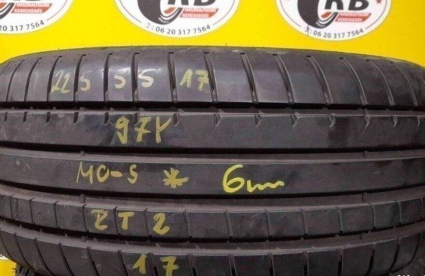 1db 225/55 r17 Dunlop 2017 6mm 15 000 Ft