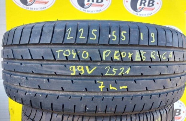 1db 225/55 r19 Toyo nyári 2021 7mm 35000 Ft