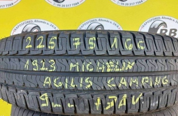 1db 225/75 r16C Michelin Agilis Camping,,Évjárat:2023,,9mm 50 000 Ft
