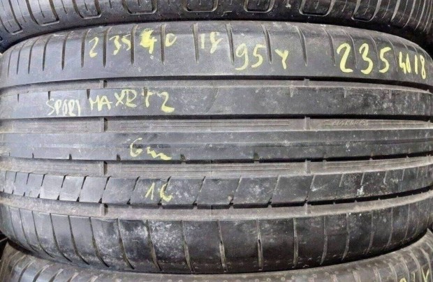 1db 235/40 r18 Dunlop Sportmaxx RT nyári 2016 6mm 12500 Ft
