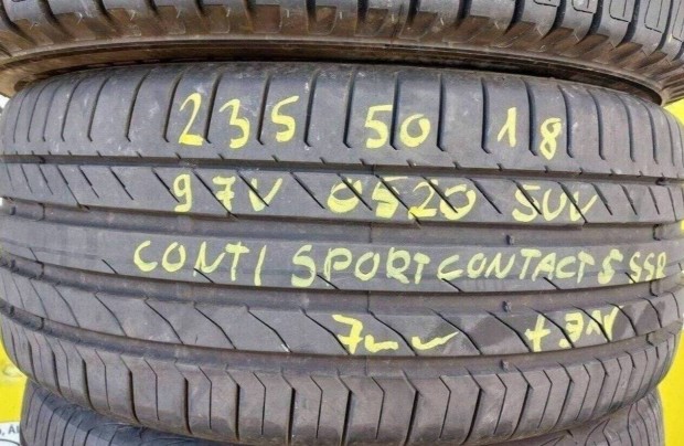 1db 235/50 r18 Continental Sportcontact5 SSR,,Évj:2020,,7mm 30000ft