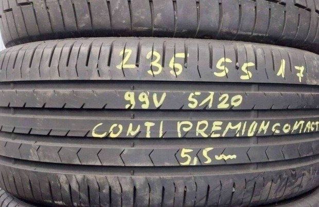 1db 235/55 r17 Continental Premium Contact 5 nyári 2020 5,5mm 12000ft