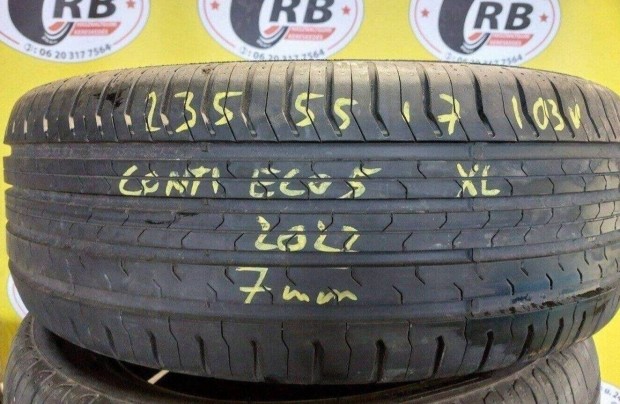 1db 235/55 r17 Continental nyri 2022 7mm 25000 Ft