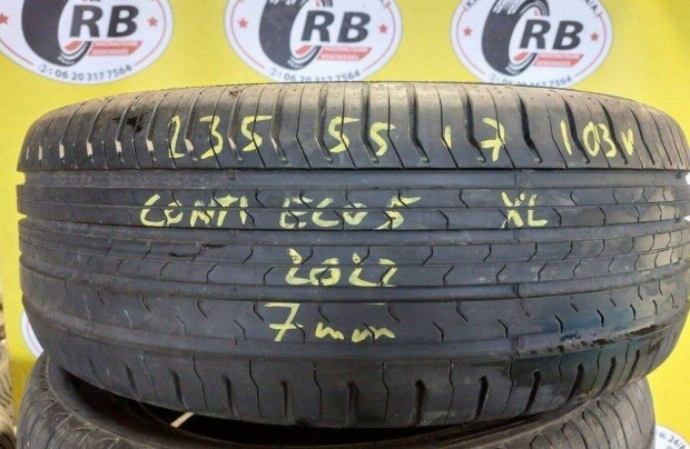 1db 235/55 r17 Continental nyri 2022 7mm 25000 Ft